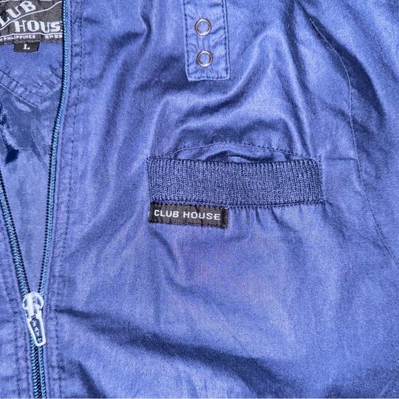 Club House Vintage “Members Only” Style 80’s Windbreaker Jacket: Adult Large - Picture 2 of 3